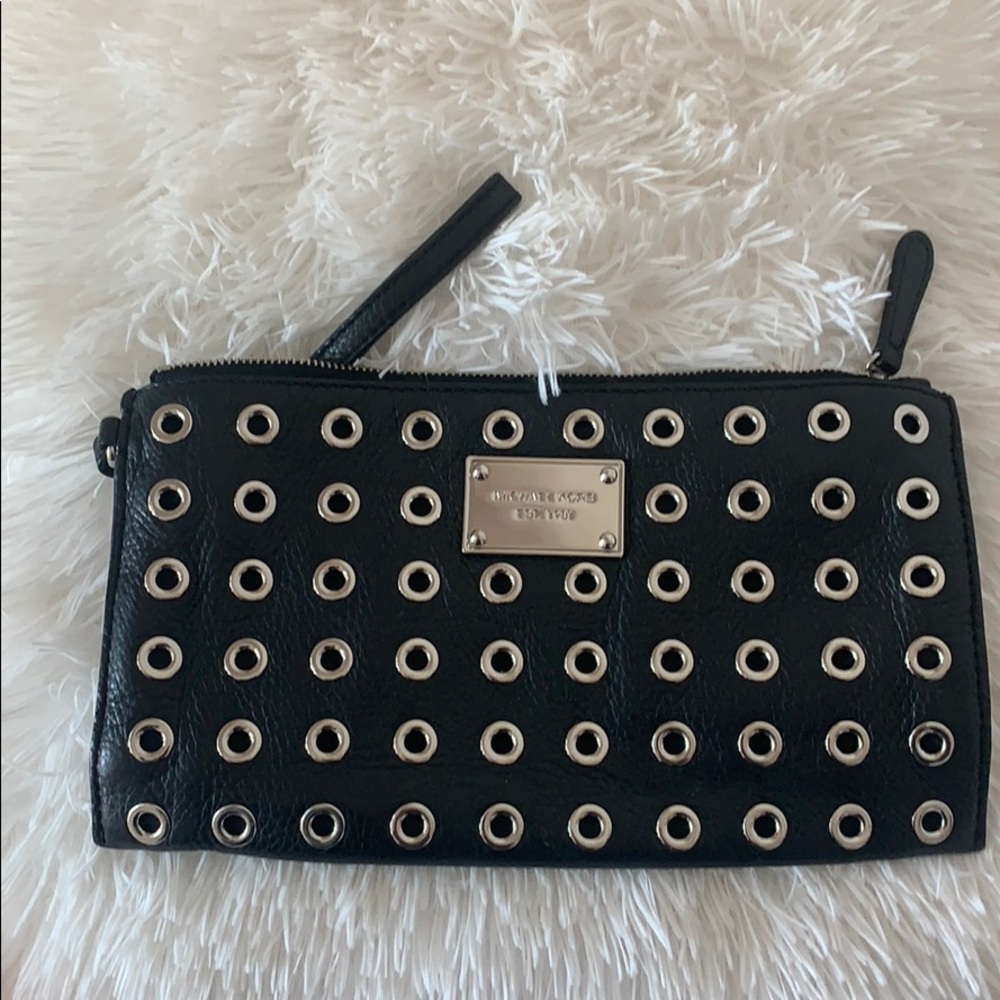 Michael Kors Leather wristlet w/ grommets